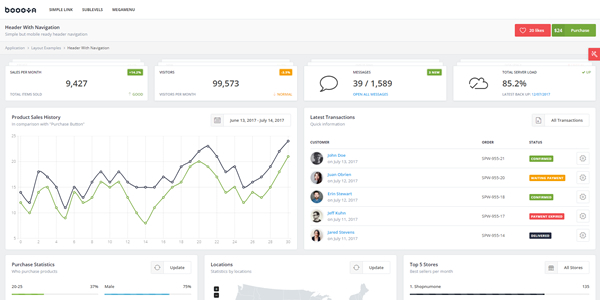 Header With Navigation